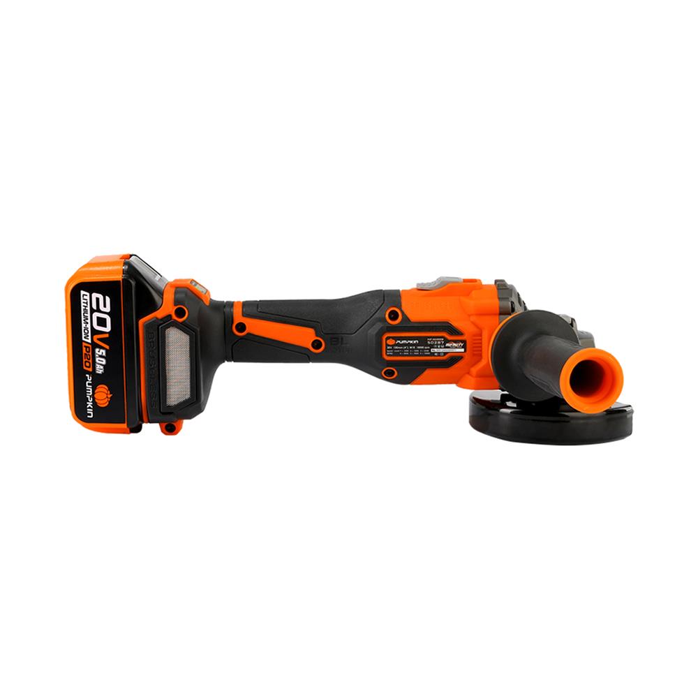 เครื่องเจียรไร้สาย (พร้อมแบตเตอรี่) PUMPKIN INF-4AGBL 50279 4 นิ้ว 20 โวลต์
