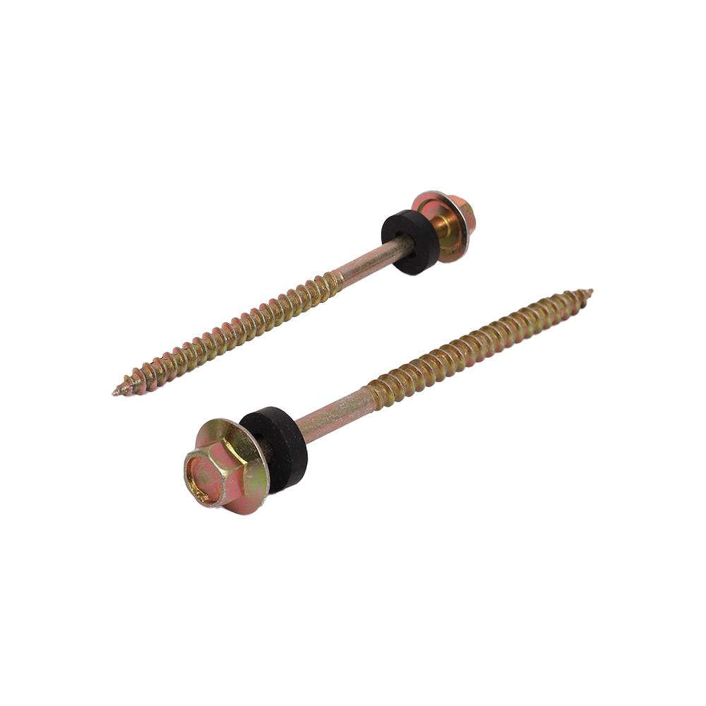 สกรูยึดหลังคาลอนคู่แปไม้  DEXZON 10x3 นิ้ว (แพ็ก 100 ชิ้น)