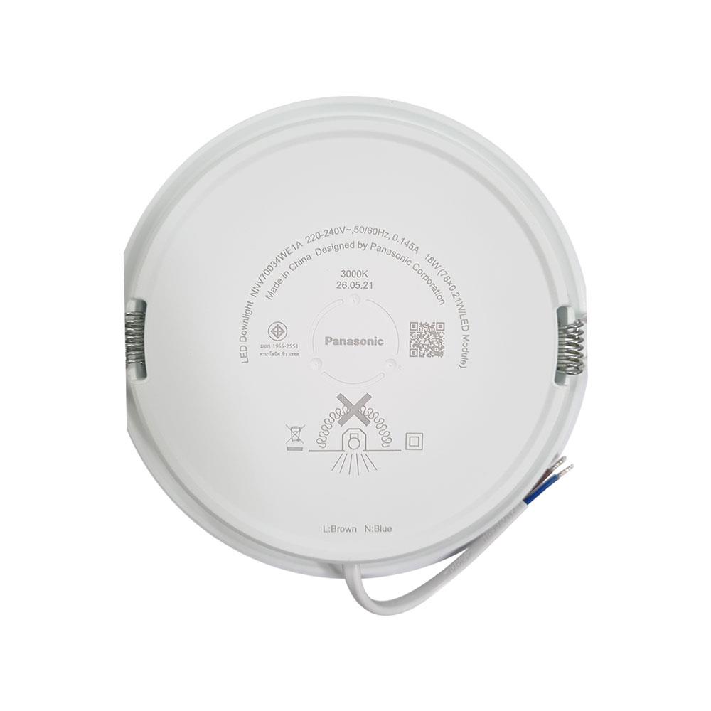 ดาวน์ไลท์ LED PANASONIC NNV70034WE1A 18 วัตต์ WARMWHITE 5.9 นิ้ว กลม