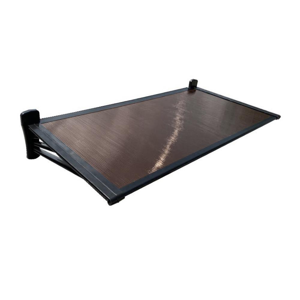 กันสาดโพลีคาร์บอเนต ขาตรง SUNSHIELD 60X120 ซม. สีน้ำตาลเข้ม