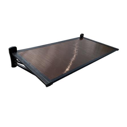 กันสาดโพลีคาร์บอเนต ขาตรง SUNSHIELD 60X120 ซม. สีน้ำตาลเข้ม_1