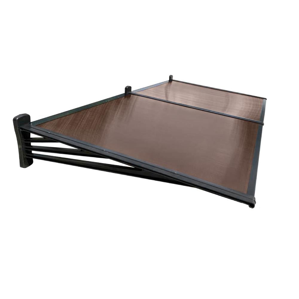 กันสาดโพลีคาร์บอเนต ขาตรง SUNSHIELD 100X200 ซม. สีชา