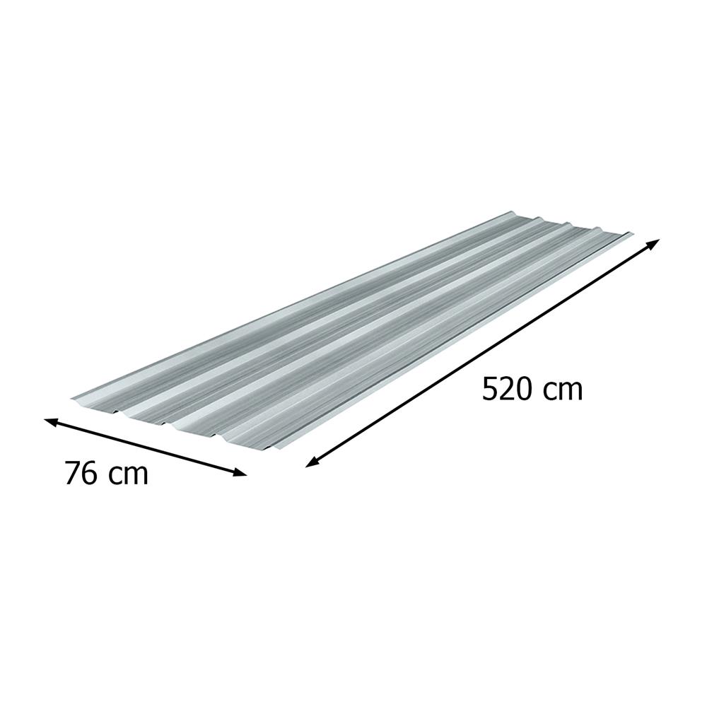 เมทัลชีท SUNSHIELD 0.35 มม. 76x520x0.04 ซม. สีอะลูมิเนียม