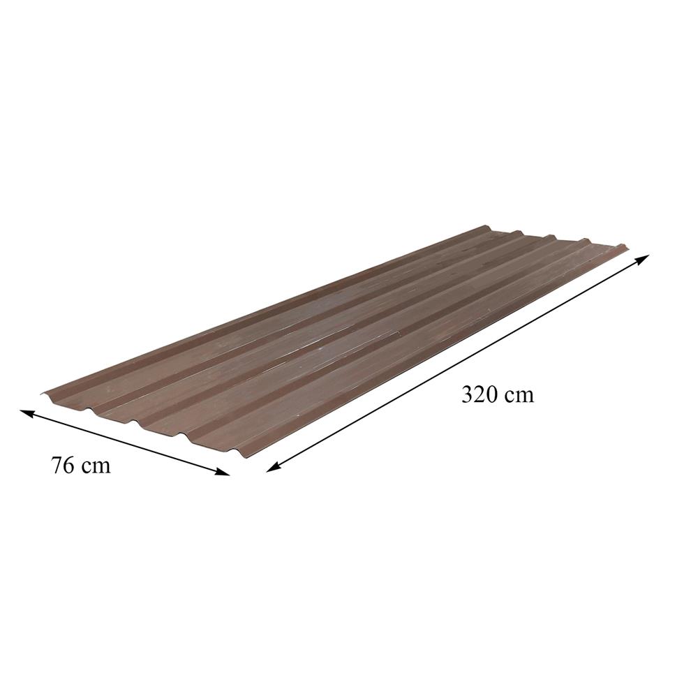 เมทัลชีท SUNSHIELD 0.35 มม. 0.76x3.2 ม. สีน้ำตาล