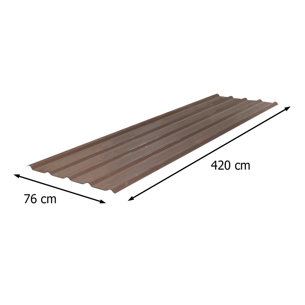 เมทัลชีท SUNSHIELD 0.35 มม. 0.76x4.2 ม. สีน้ำตาล