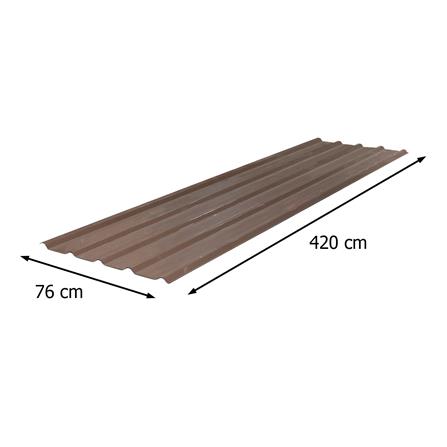 เมทัลชีท SUNSHIELD 0.35 มม. 0.76x4.2 ม. สีน้ำตาล_3