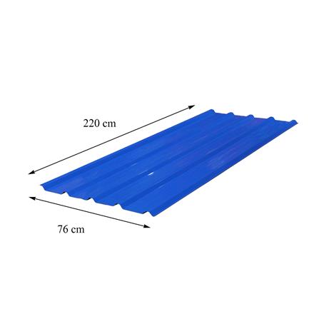 เมทัลชีท SUNSHIELD 0.35 มม. 0.76x2.2 ม. สีน้ำเงิน_5