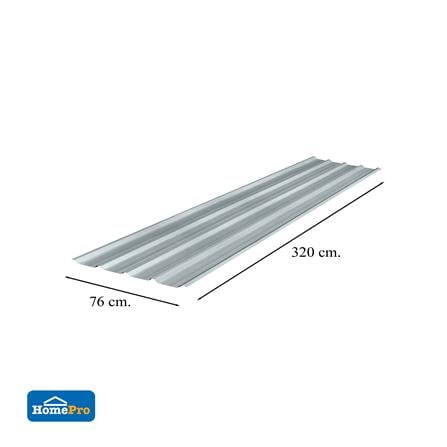 เมทัลชีท อะลูซิงก์ SUNSHIELD 0.35 มม. 0.76x3.2 ม. สีเงิน_4