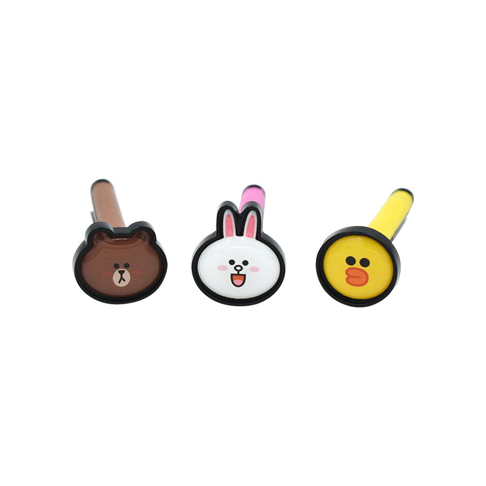 คลิปซิลิโคนปรับอากาศ LINE FRIENDS COTTON CANDY แพ็ก 3 ชิ้น