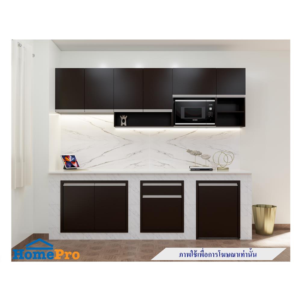 ตู้แขวนคว่ำจาน JUPITER COCOA BROWN 80x80 ซม. สีน้ำตาล