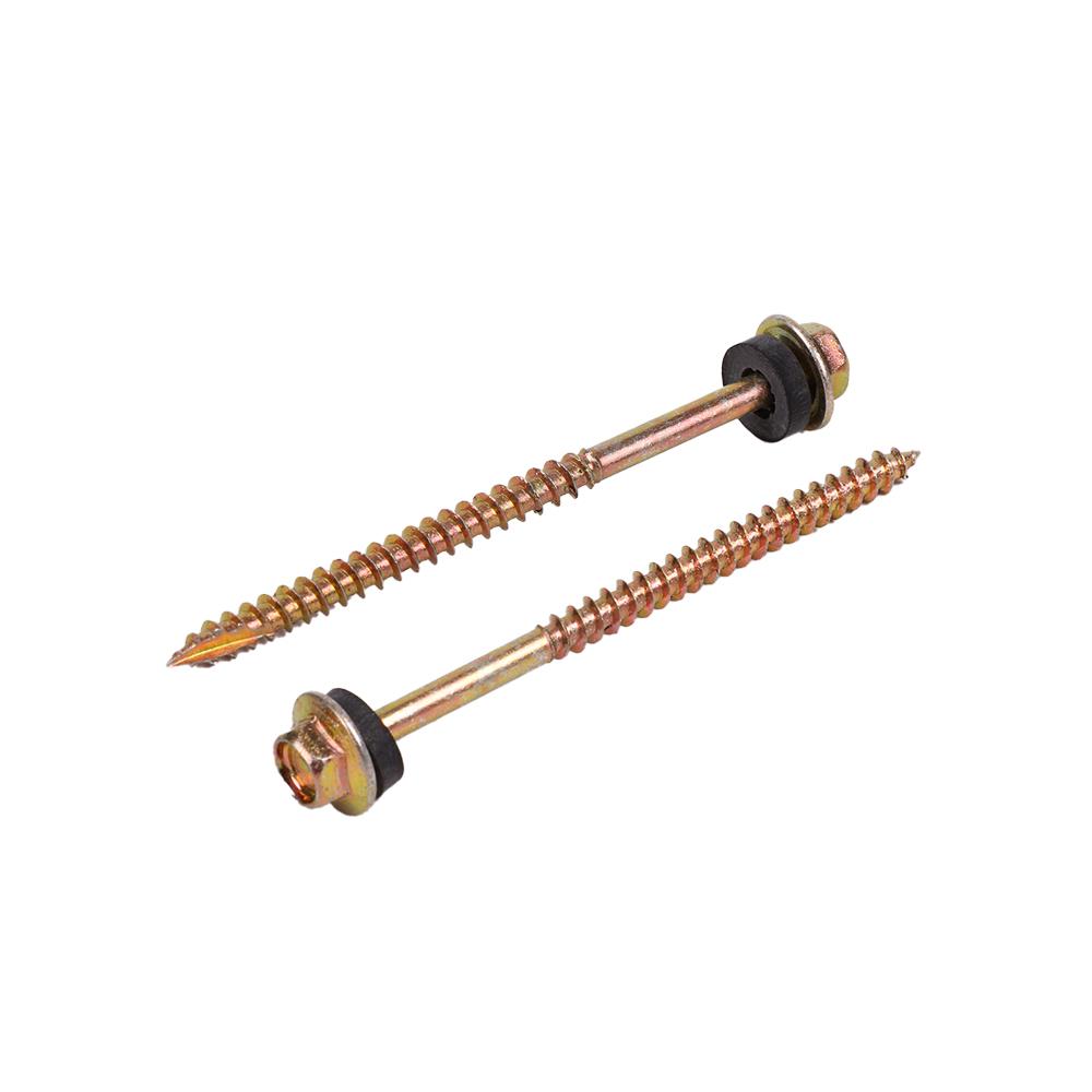 สกรูยึดหลังคาลอนคู่แปเหล็ก DEXZON 10x3 นิ้ว (แพ็ก 100 ชิ้น)