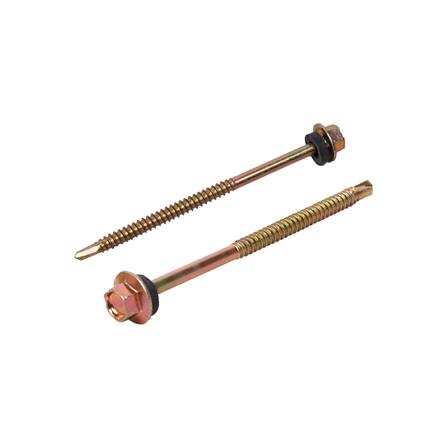 สกรูยึดหลังคาลอนคู่แปเหล็ก DEXZON 10x3-1/2 นิ้ว (แพ็ก 100 ชิ้น)_0