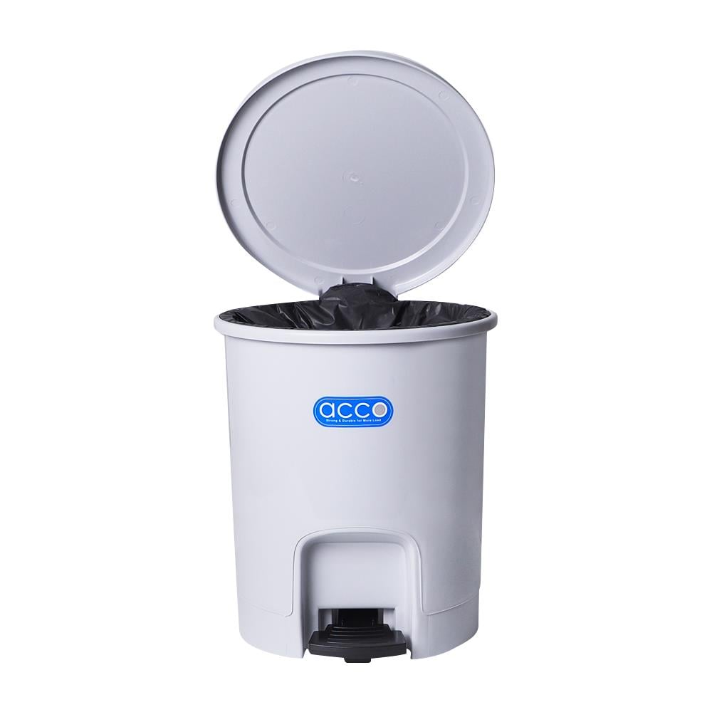 ถังขยะเหยียบกลม ACCO PASTEL 6L สีเทา