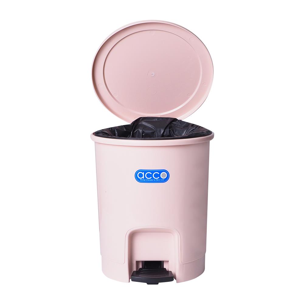 ถังขยะเหยียบกลม ACCO PASTEL 6L สีเบจ