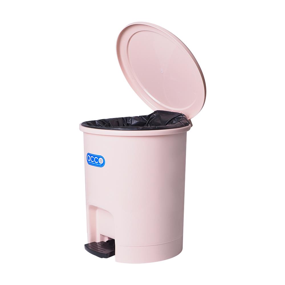 ถังขยะเหยียบกลม ACCO PASTEL 6L สีเบจ