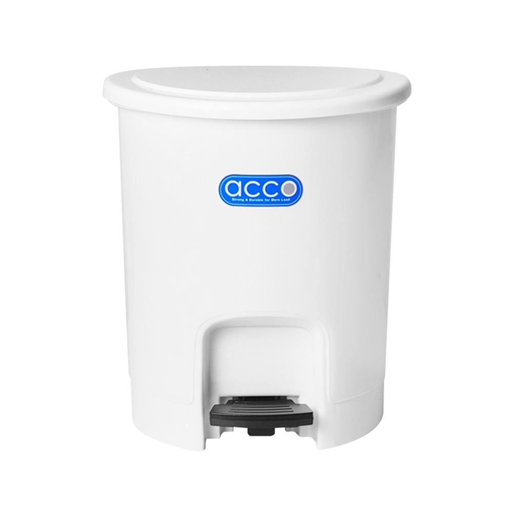 ถังขยะเหยียบกลม ACCO PASTEL 6L สีขาว