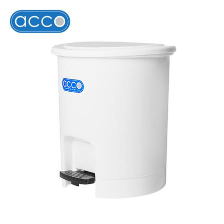 ถังขยะเหยียบกลม ACCO PASTEL 6L สีขาว_0
