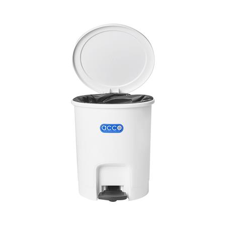 ถังขยะเหยียบกลม ACCO PASTEL 6L สีขาว_3