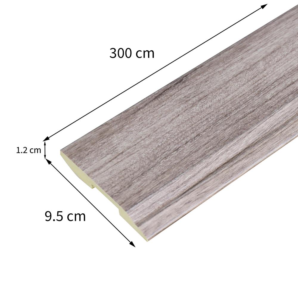 บัวพื้น PS CROBERN JC879-1868 9.5x300x1.2 ซม. สีเทา