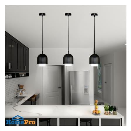 ไฟช่อ CARINI MODERN PH2148 แก้ว/โลหะ สีดำ/ขาว 1 หัว_3