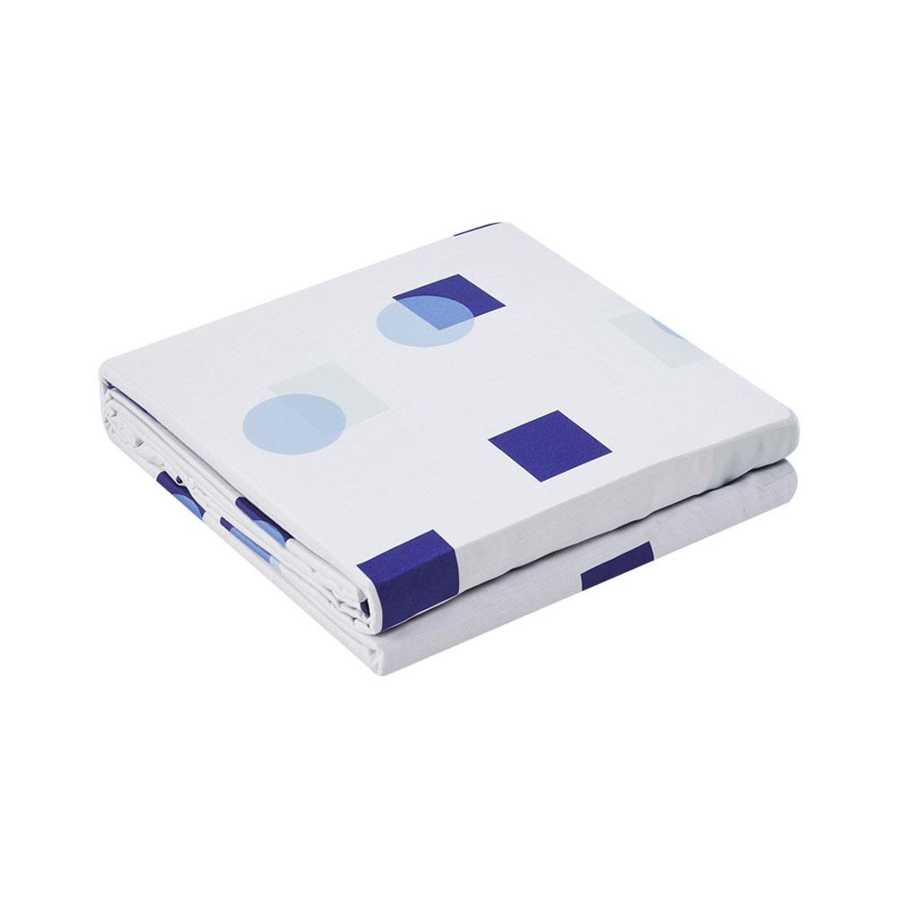 ปลอกผ้านวม SANTAS BLUE SQUARE 100x90 นิ้ว สีนํ้าเงินเข้ม