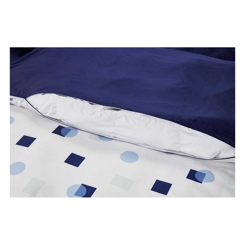 ปลอกผ้านวม SANTAS BLUE SQUARE 100x90 นิ้ว สีนํ้าเงินเข้ม