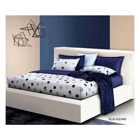 ปลอกผ้านวม SANTAS BLUE SQUARE 100x90 นิ้ว สีนํ้าเงินเข้ม_4
