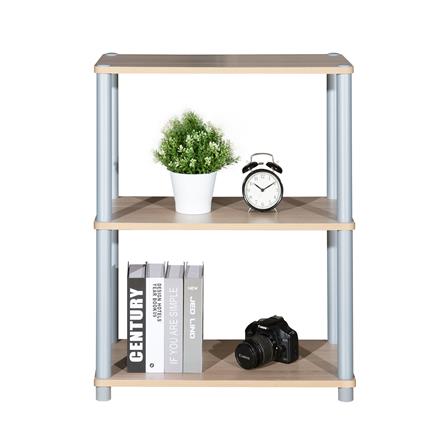 3-TIER SHELVING UNIT FURDINI MINUS 60CM WHITE OAK/GREY_2
