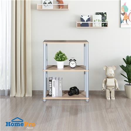 3-TIER SHELVING UNIT FURDINI MINUS 60CM WHITE OAK/GREY_3