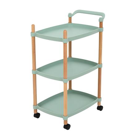 ชั้นวางของ 3 ชั้น มีล้อ STACKO FOREST 47x31x80 ซม. สีเขียว_0