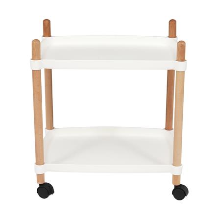 ชั้นวางของ 2 ชั้น มีล้อ STACKO FOREST 47x31x52 ซม. สีขาว_2