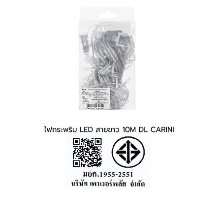 ไฟกะพริบ LED CARINI สายขาวใส 10 เมตร DAYLIGHT_5