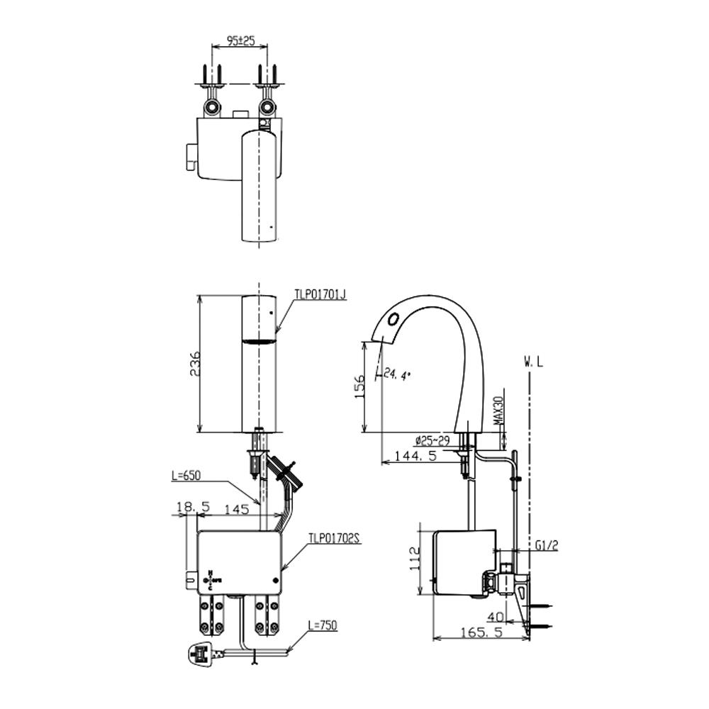 ก๊อกอ่างล้างหน้าอัตโนมัติ TOTO TLP01701T