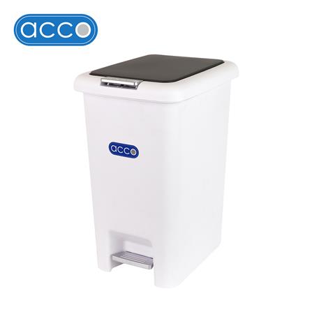 ถังขยะเหยียบเหลี่ยม ACCO COCO 20 ลิตร สีขาว/เทา_0