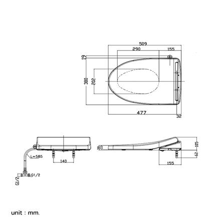 ฝารองนั่งอัตโนมัติ TOTO ECO WASHER TCW1211A_1