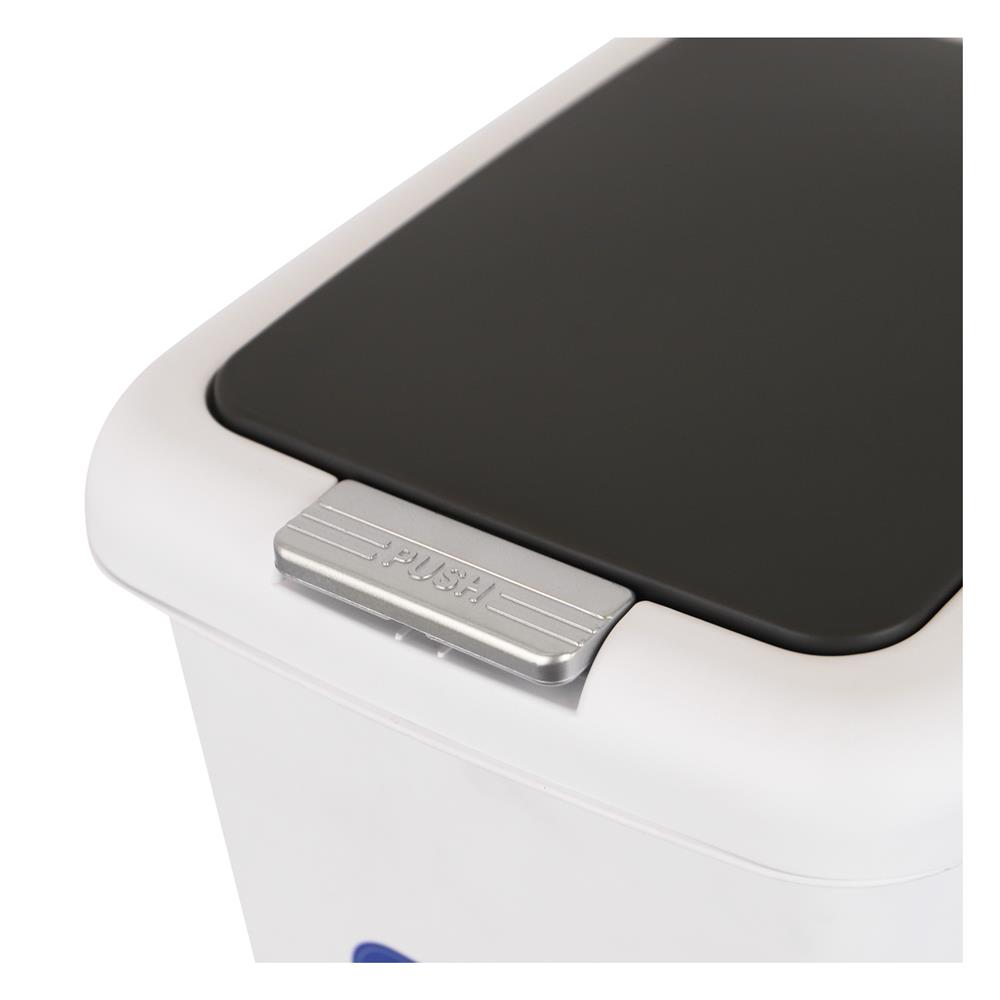 ถังขยะเหยียบเหลี่ยม ACCO COCO 10 ลิตร สีขาว/เทา