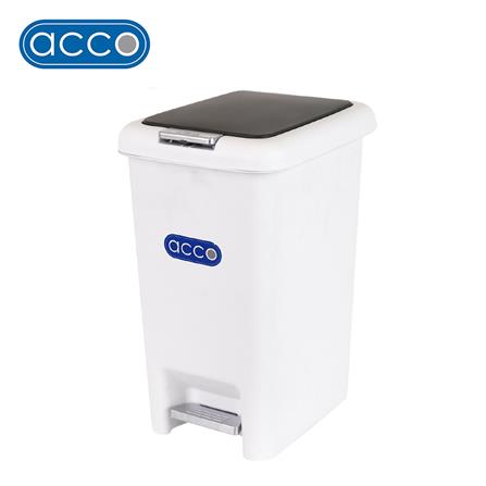 ถังขยะเหยียบเหลี่ยม ACCO COCO 10 ลิตร สีขาว/เทา