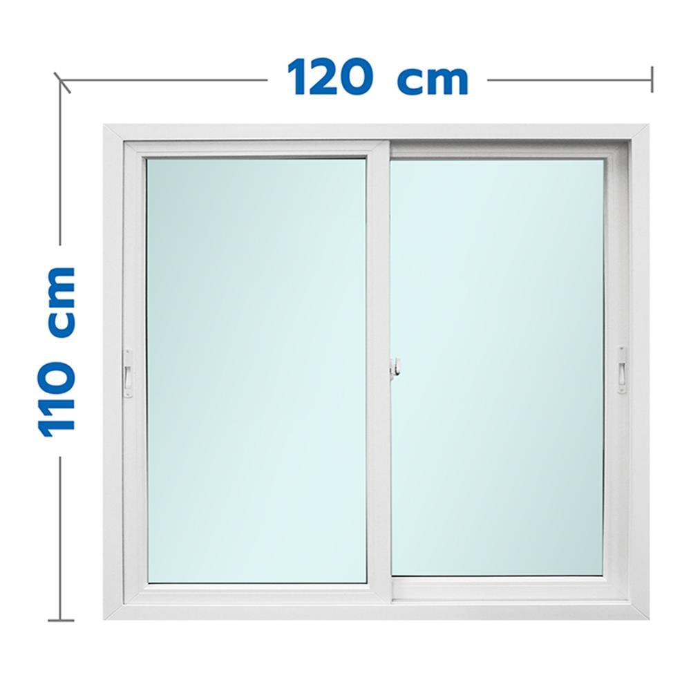 หน้าต่างบานเลื่อน UPVC S-S มุ้ง VILANN SLIM-PLUS 120X110 ซม. สีขาว