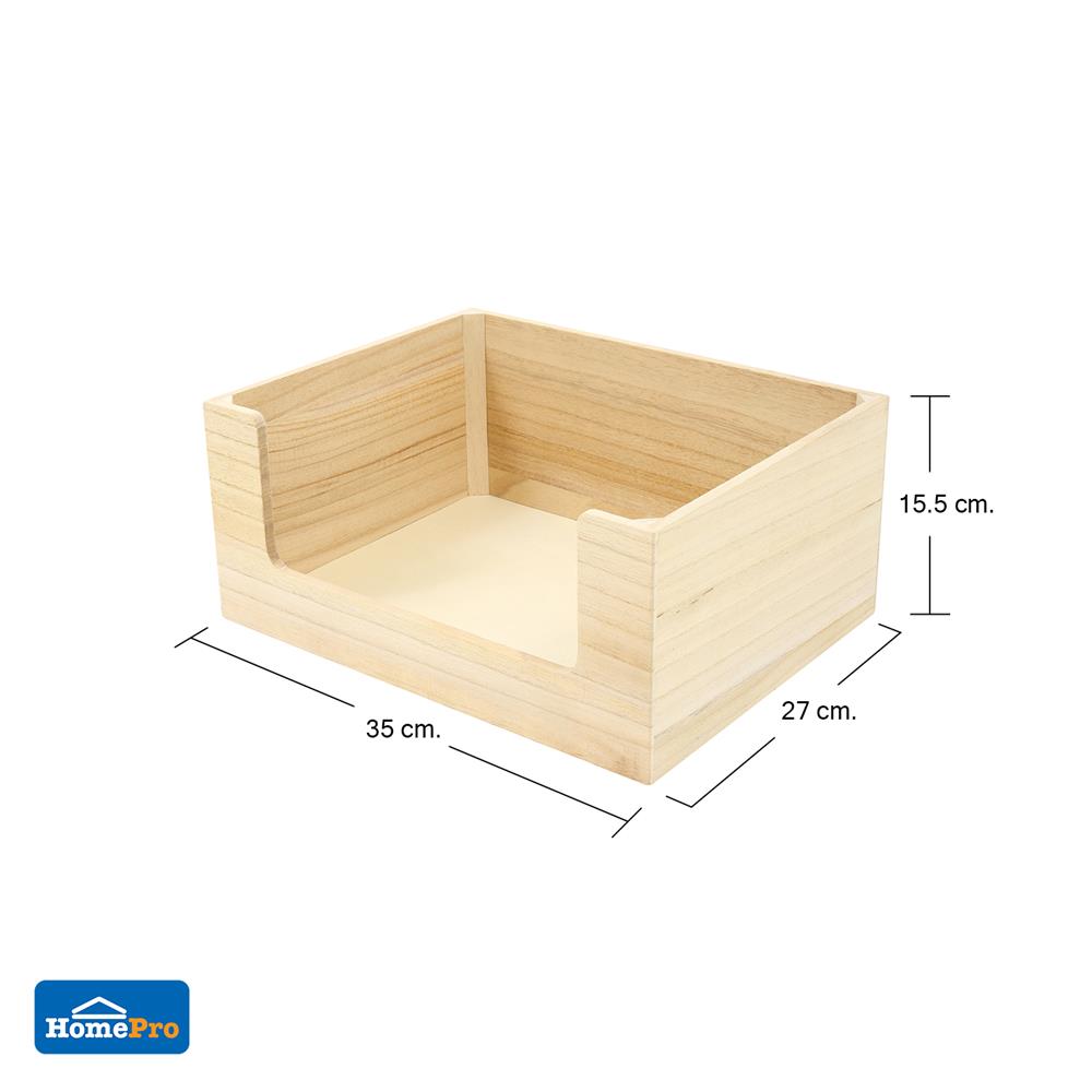 กล่องลังไม้ STACKO HOME L 35X27X15.5 ซม. สี NATURAL