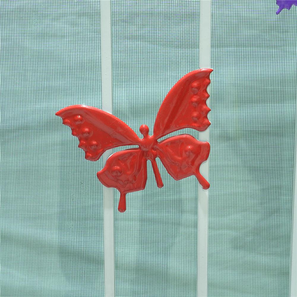 หน้าต่างบานเลื่อน อะลูมิเนียม มุ้ง เหล็กดัด AZLE ลายผีเสื้อ 120X110 ซม. สีขาว