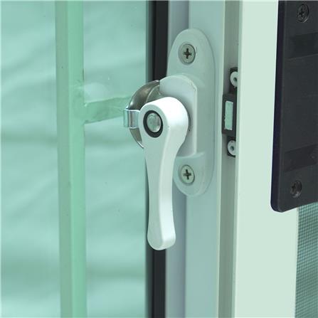 หน้าต่างบานเลื่อน อะลูมิเนียม มุ้ง เหล็กดัด AZLE ลายผีเสื้อ 120X110 ซม. สีขาว_2