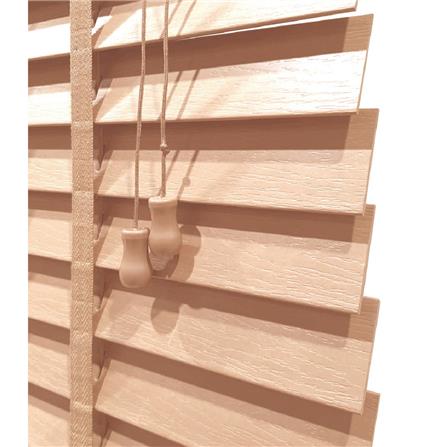 มู่ลี่ PVC HOME LIVING STYLE FAUX WOOD 120X130 ซม. สีเบจ_1