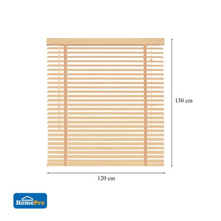 มู่ลี่ PVC HOME LIVING STYLE FAUX WOOD 120X130 ซม. สีเบจ_3