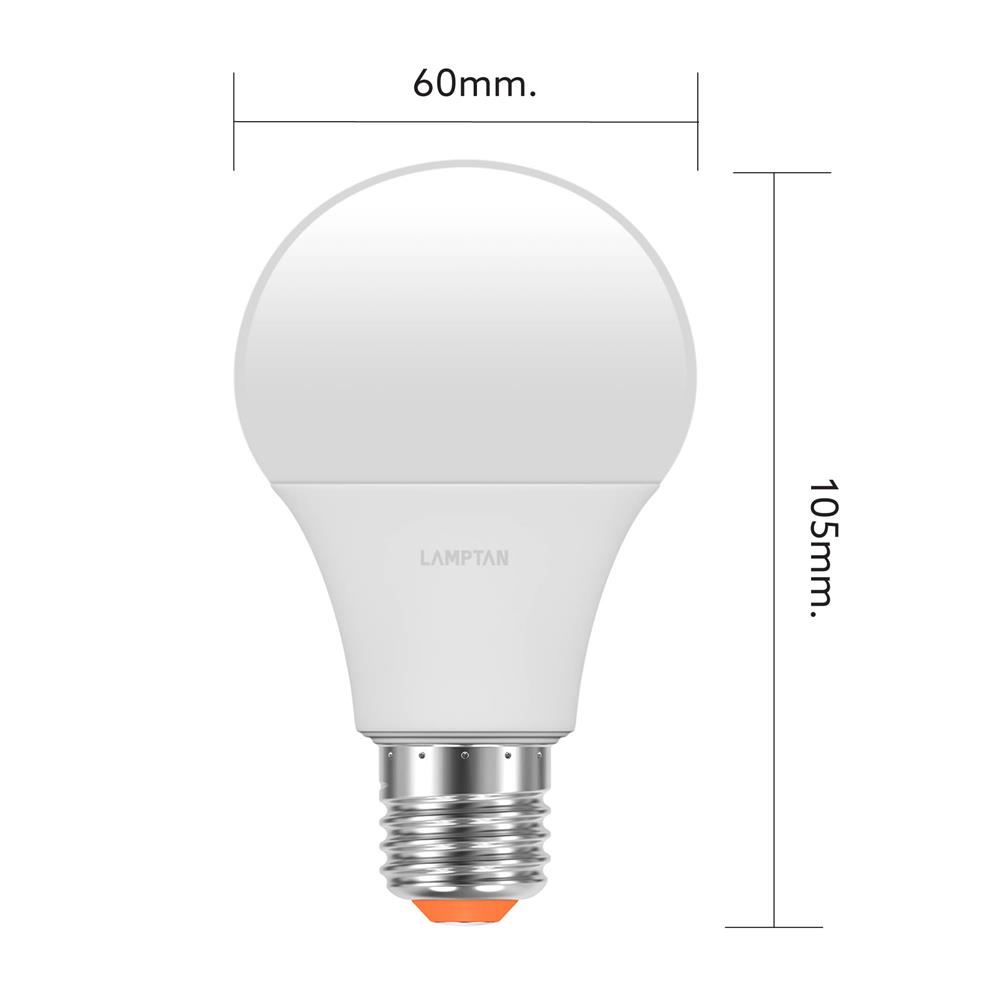 หลอด LED LAMPTAN A60 BULB 10 วัตต์ DAYLIGHT E27 (แพ็ก 4 ชิ้น)