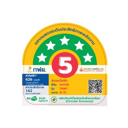 พัดลมตั้งโต๊ะ 16 นิ้ว HATARI T16M1 สีฟ้า_3