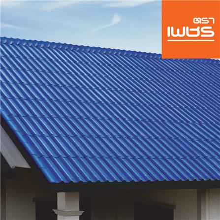 กระเบื้องหลังคา ลอนคู่ ตราเพชร 0.5x50x150 ซม. สีฟ้ารุ่งโรจน์_1