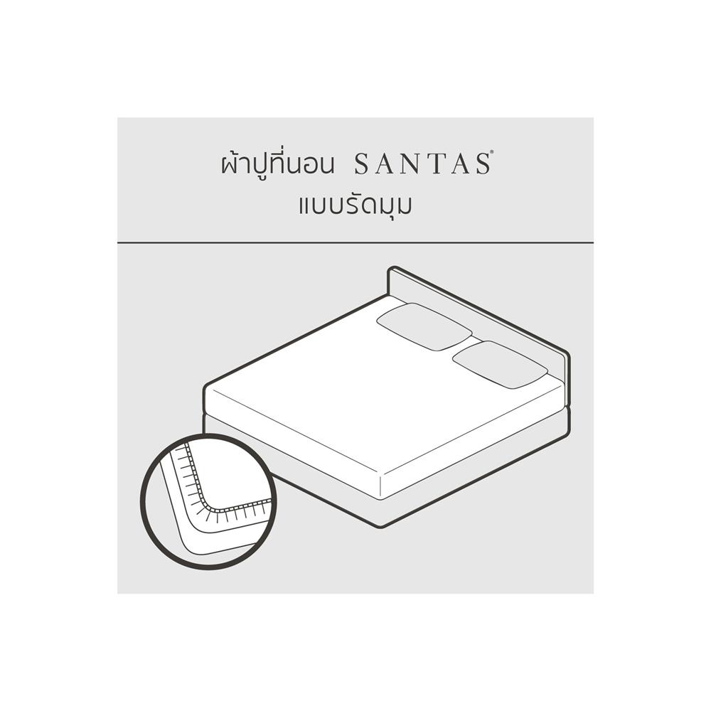 ชุดผ้าปูที่นอน 5 ฟุต 6 ชิ้น SANTAS HOVER สีเทา