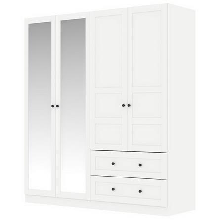 ชุดห้องนอน 6 ฟุต KONCEPT MONETA พร้อมตู้บานเปิด 180 ซม. สีขาว_2