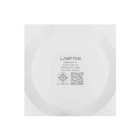 ดาวน์ไลท์ LED LAMPTAN CLICK&GO 12 วัตต์ WARMWHITE 6 นิ้ว สีขาว กลม_5