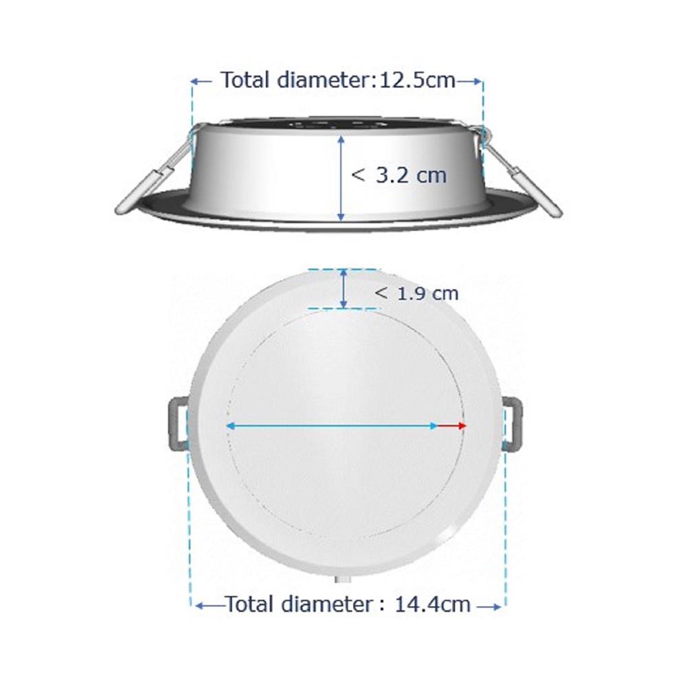 ดาวน์ไลท์ LED PANASONIC NNV70047WE1A 12 วัตต์ COOLWHITE 5 นิ้ว สีขาว กลม